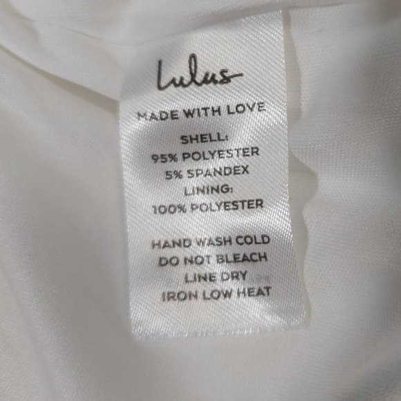 LULU'S sz L Perfect Pick White Flat Front straight length pants NEW B92 - Picture 7 of 10